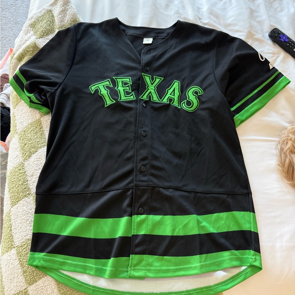 Texas rangers green jersey